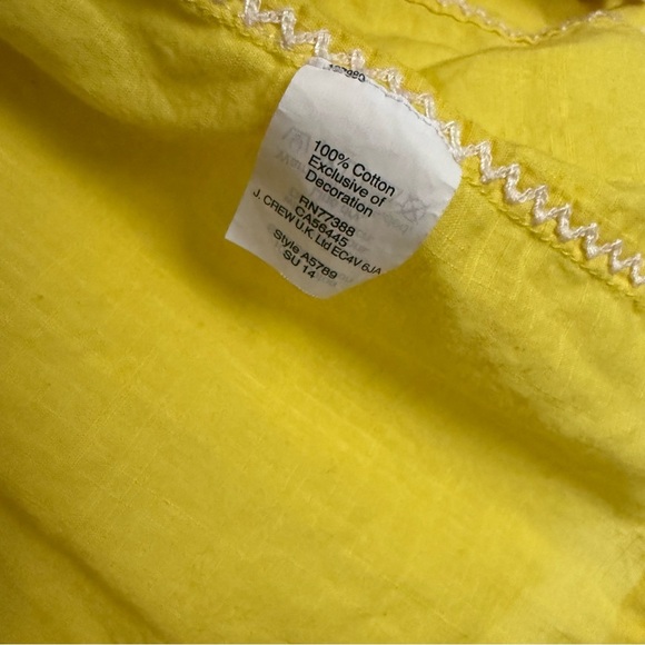 ☁️ J.Crew Embroidered Cotton Peasant Blouse – Size M - Picture 5 of 6